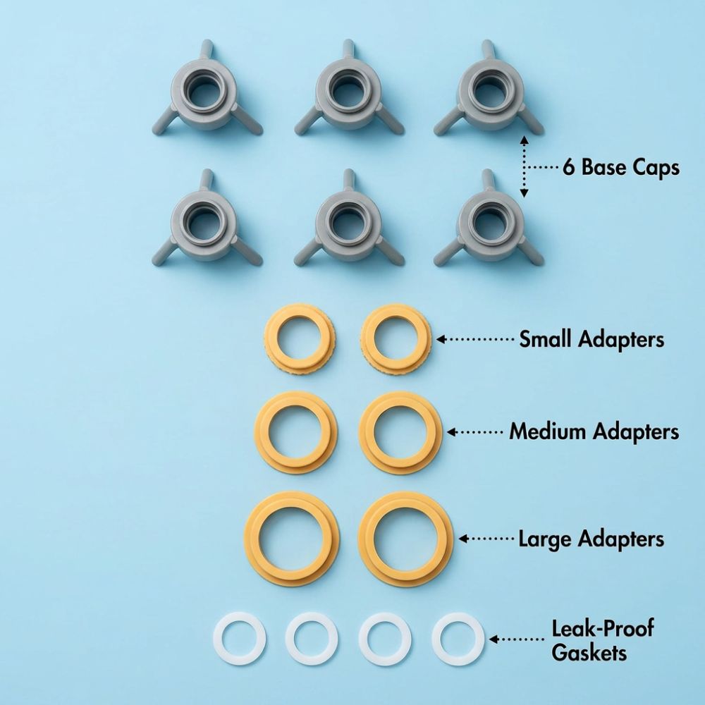 DropZero — Zero-Waste Bottle Kit | Works on Any Bottle | Pack Of 6