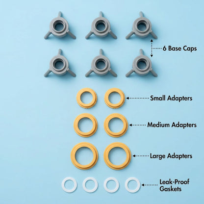 DropZero — Zero-Waste Bottle Kit | Works on Any Bottle | Pack Of 6