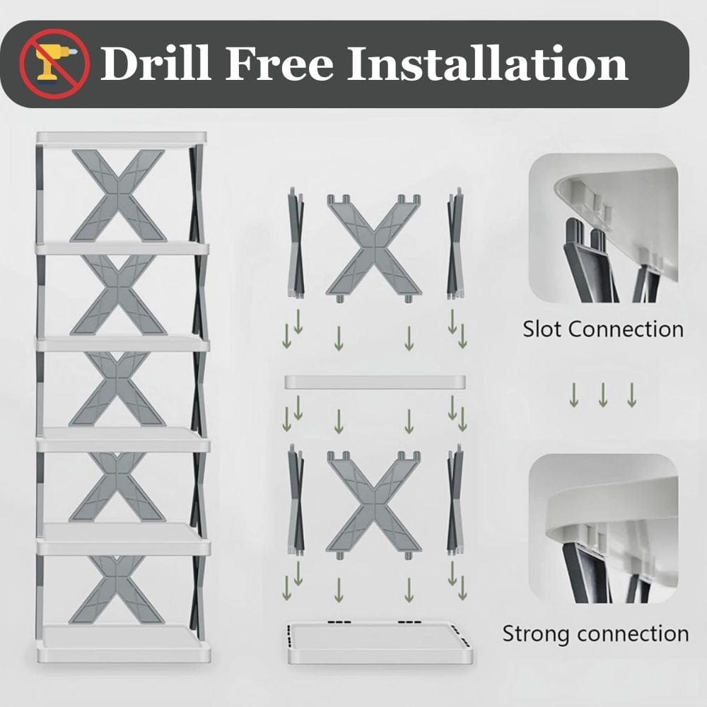 5 Tier Space Saving Shoe Rack