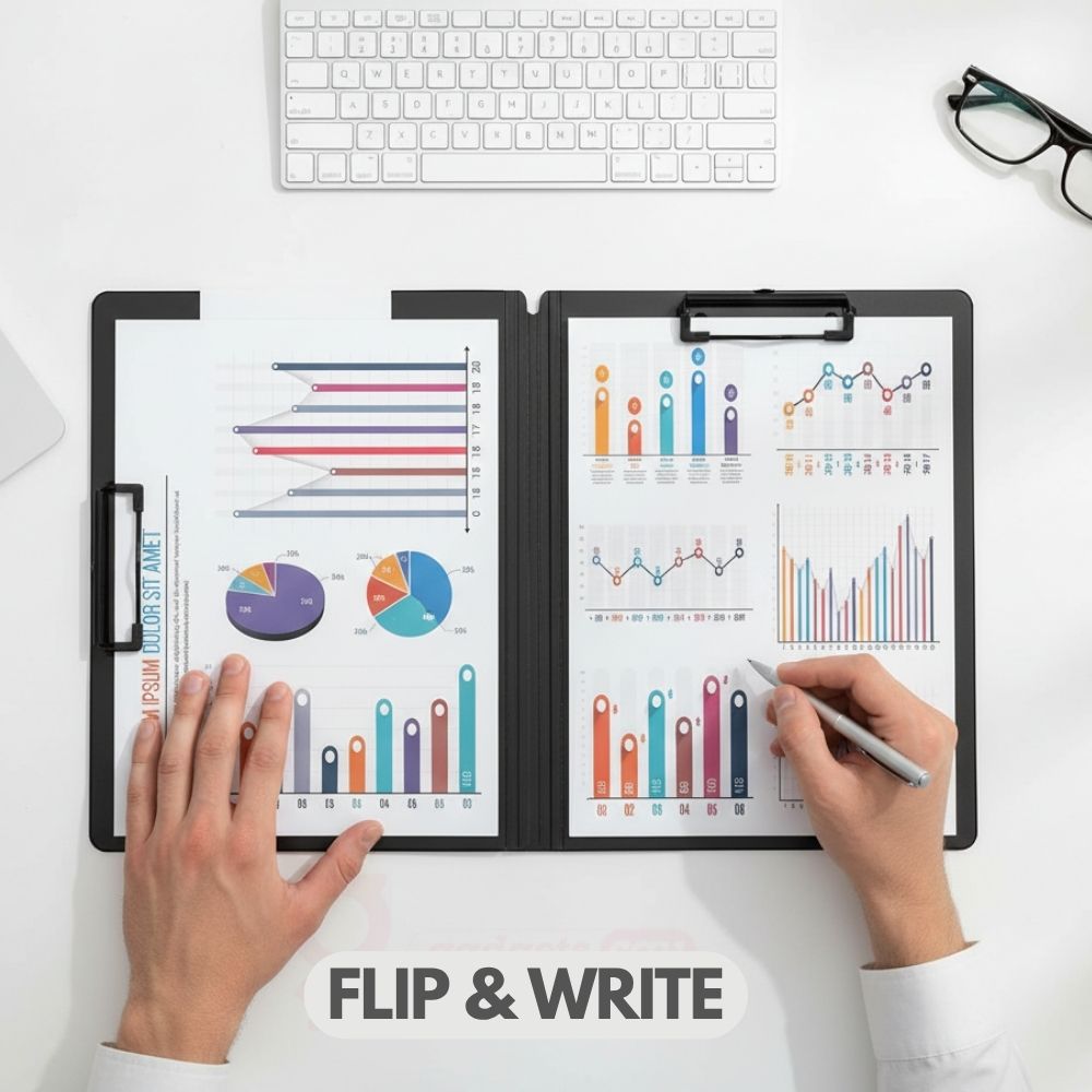 DocuFlex™ 360° A4 Organizer Pad File Folder (Dual Clip)