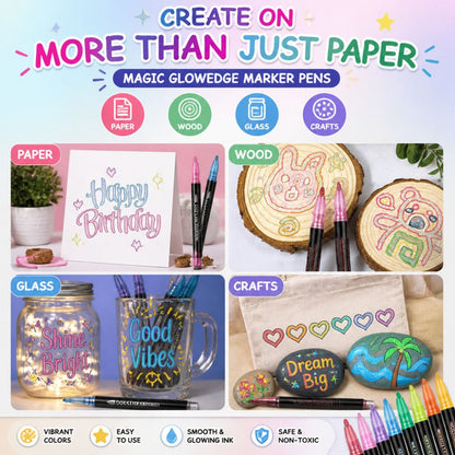 Magic GlowEdge Marker Pen (12 Pens Set)