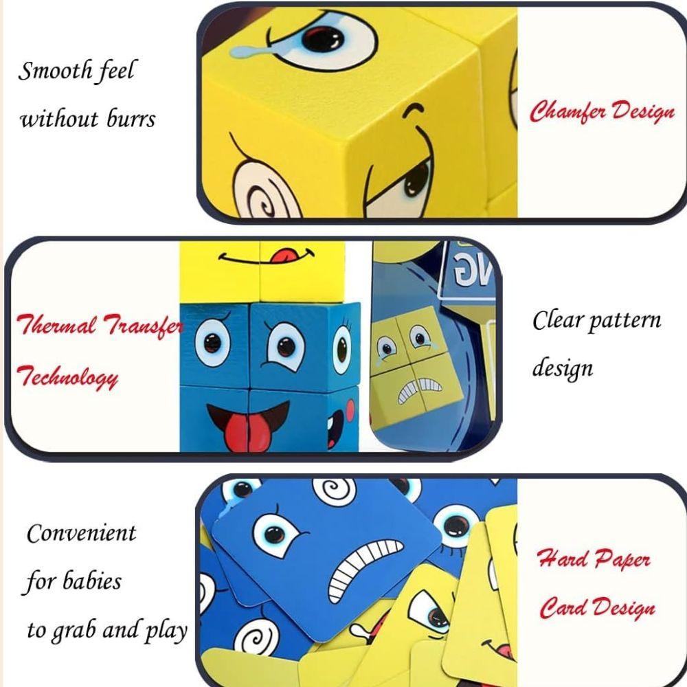 Crazy Puzzle Game For Kids ( 16 Blocks + 72 Playing Cards)