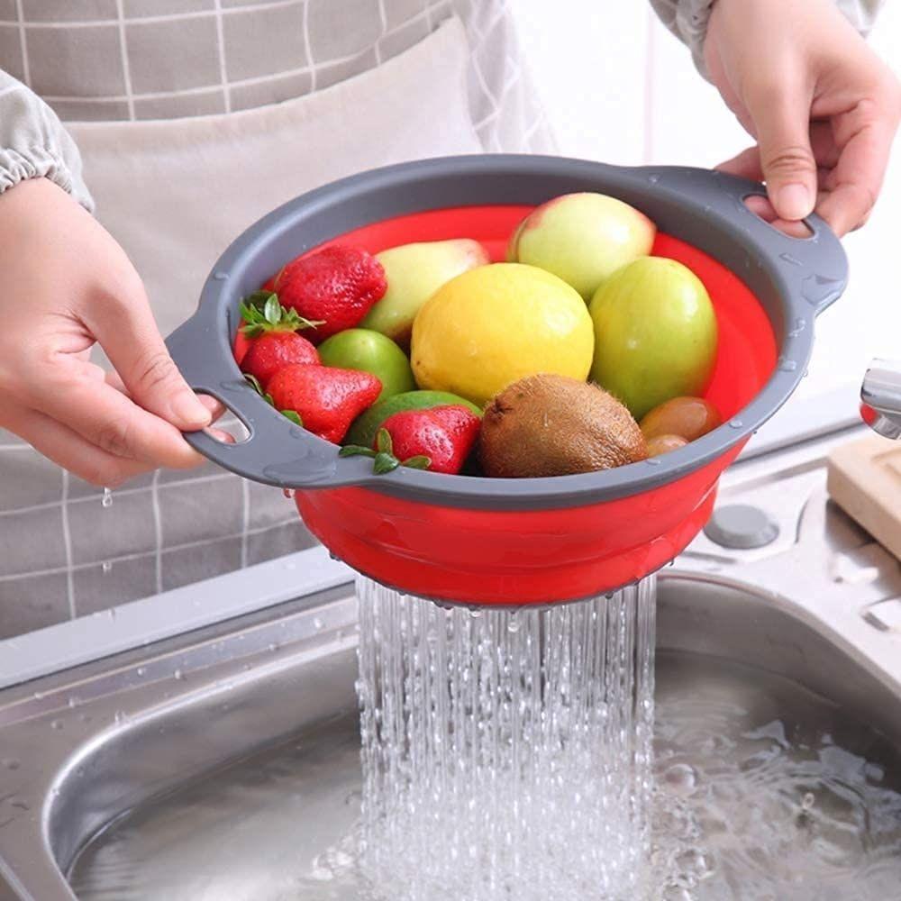Kitchen Combo (Dough Wishker +Silicone Strainer+Stainless Steel Straws+ Jar Shaped Pouch)