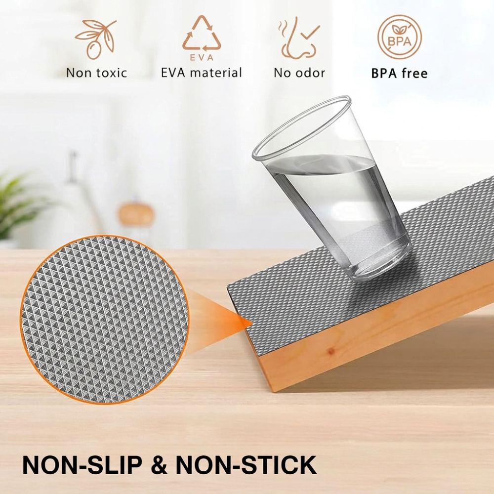 Anti Slip Shelf Saver Mat |45 Cm X 5 Meter| Big Roll | Plain Design