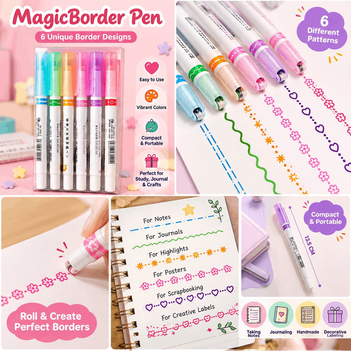 Magic Border Pen (Buy 6 Pens Get 6 Free)