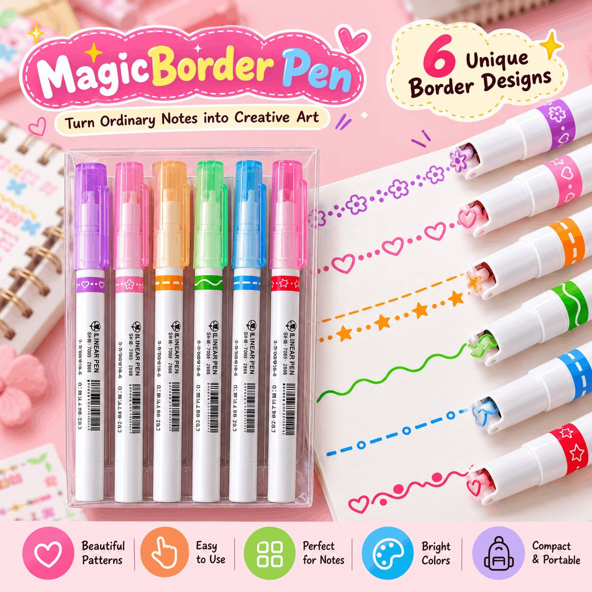 Magic Border Pen (Buy 6 Pens Get 6 Free)