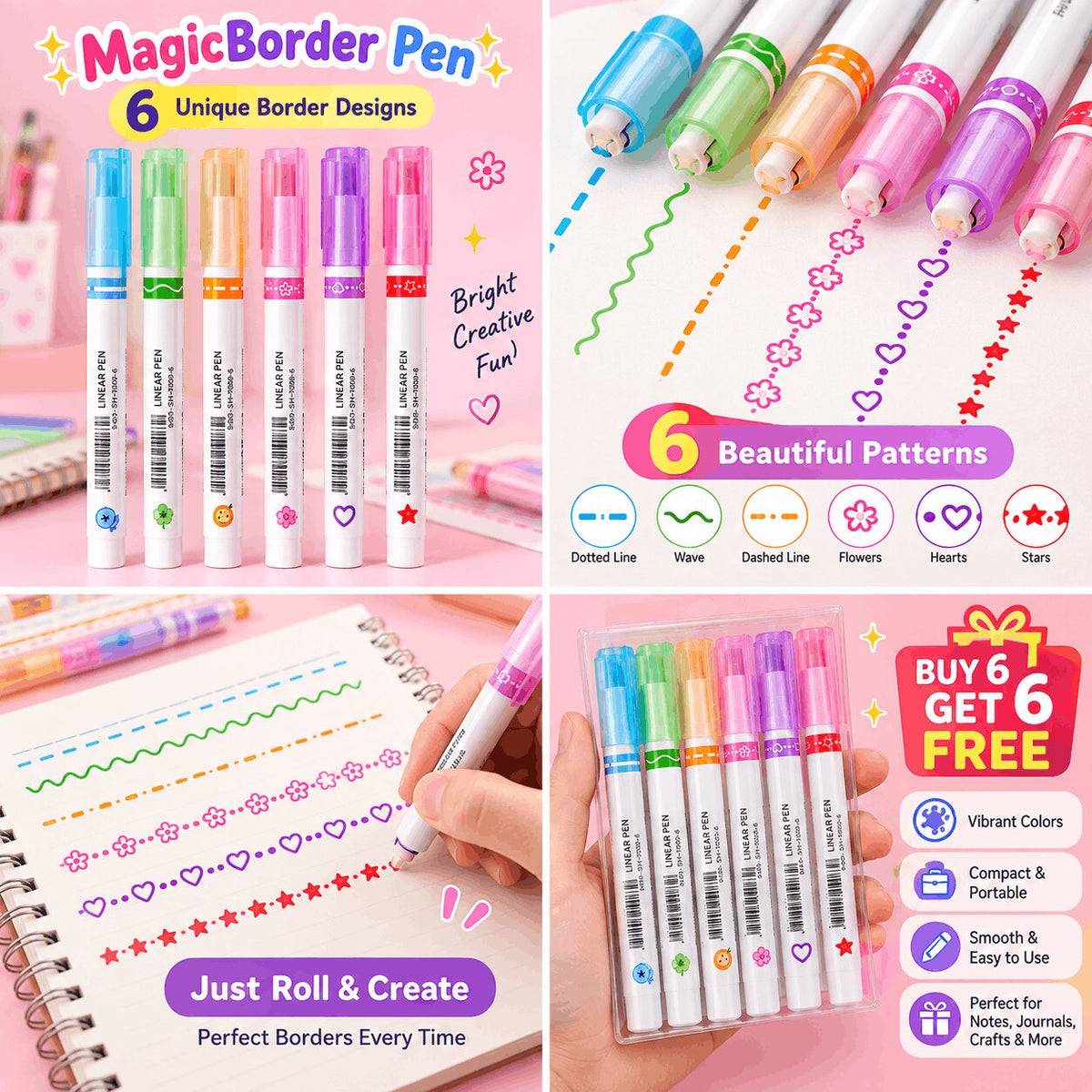 Magic Border Pen (Buy 6 Pens Get 6 Free)