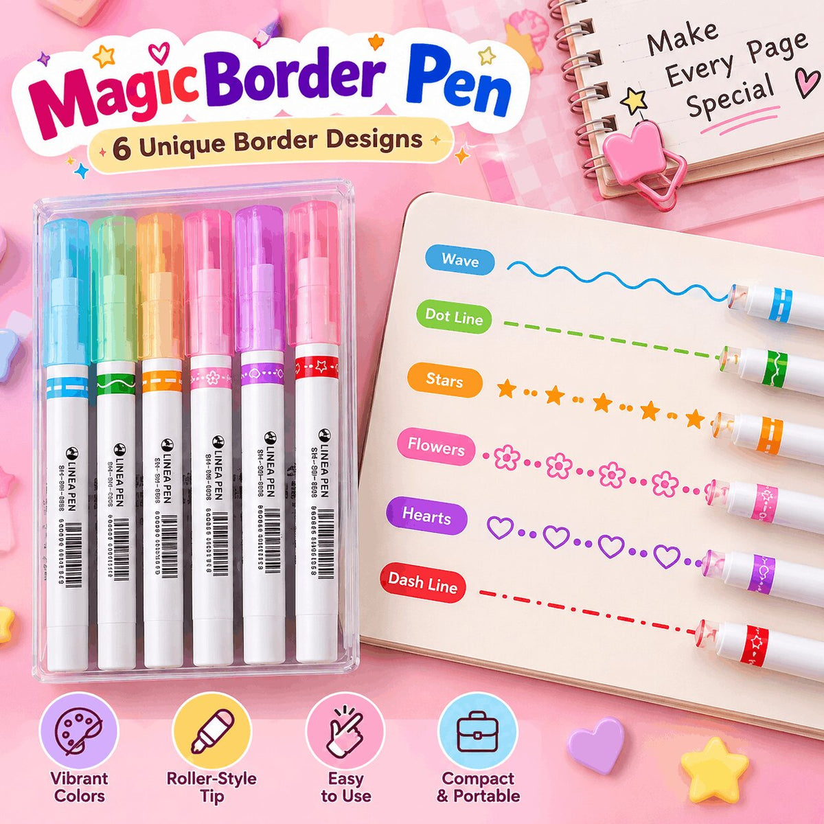 Magic Border Pen (Buy 6 Pens Get 6 Free)