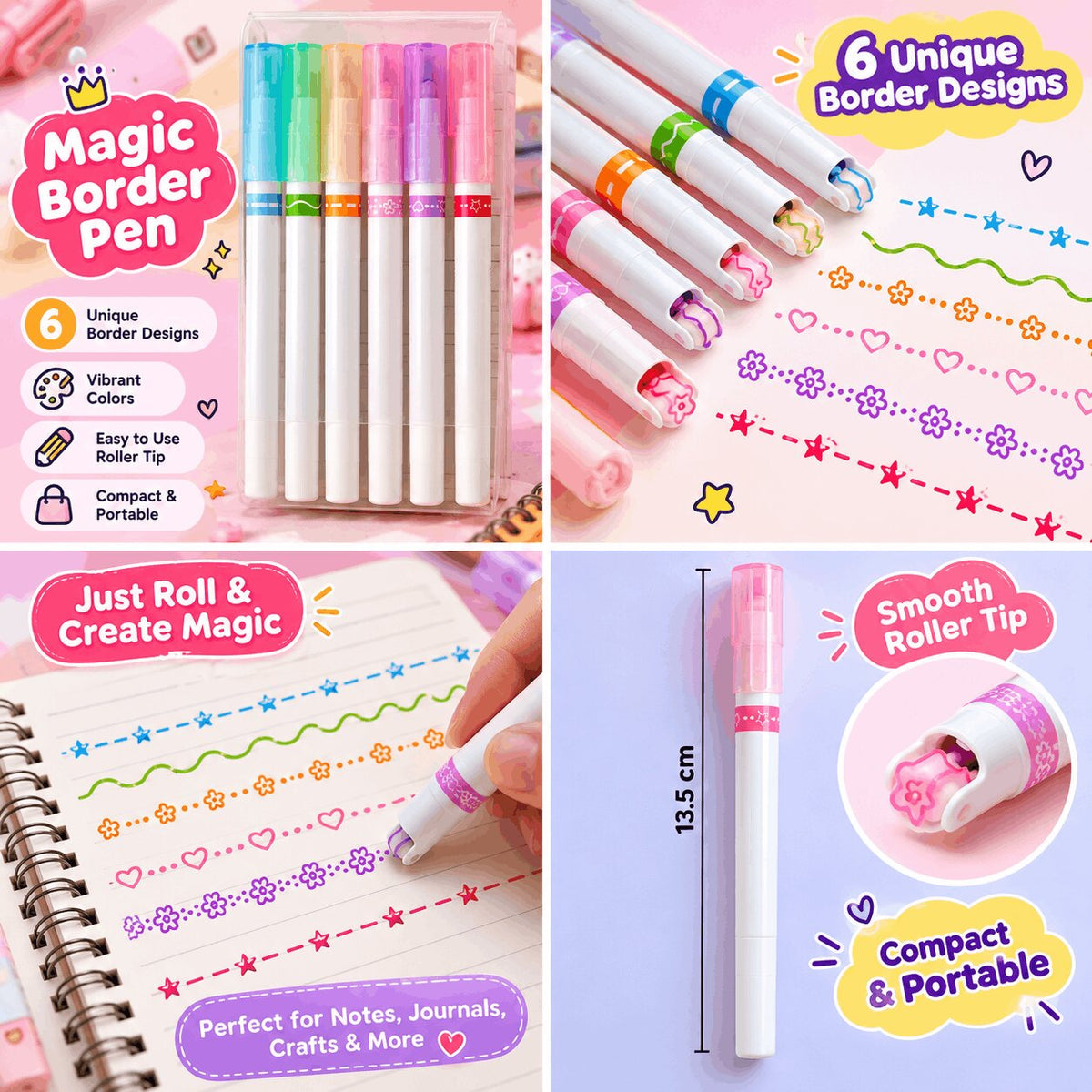 Magic Border Pen (Buy 6 Pens Get 6 Free)
