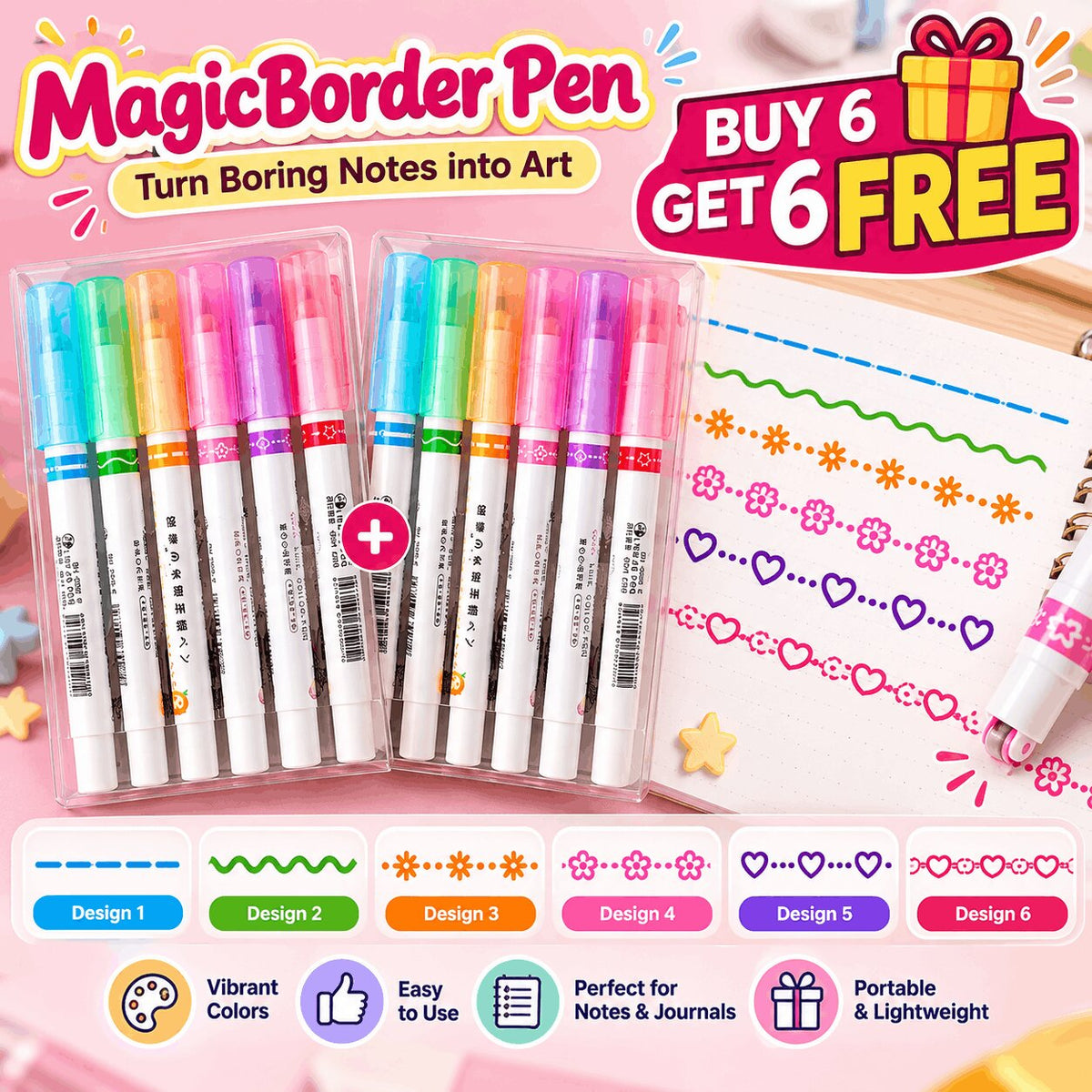 Magic Border Pen (Buy 6 Pens Get 6 Free)