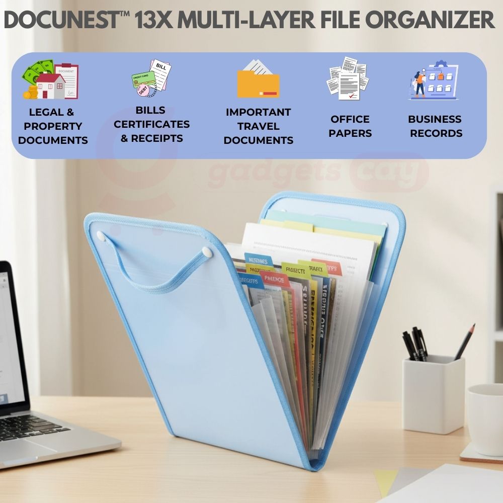 DocuNest™ 13X Multi-Layer File Organizer – GadgetsCay