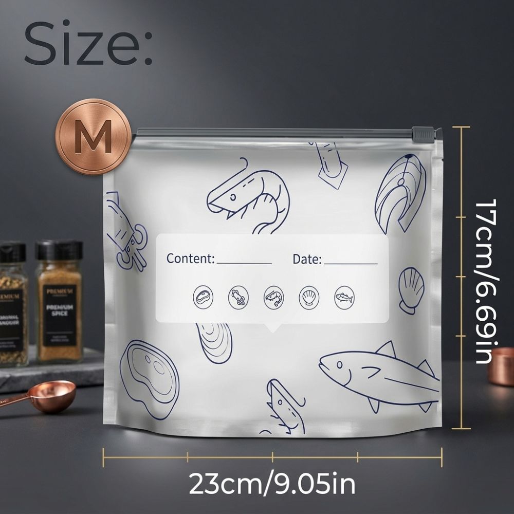 FreshVault™ Aluminium Foil Storage Bags | Airtight Zipper | 20 PCS Pack