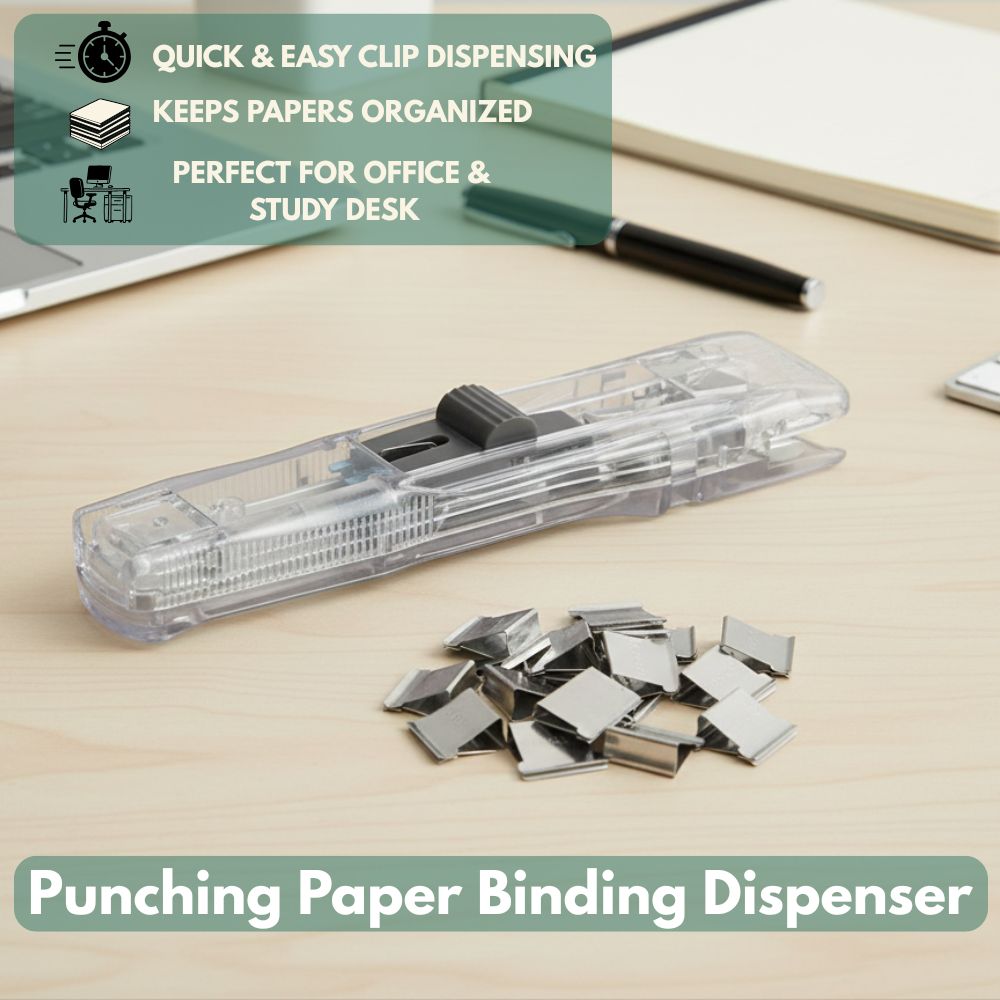 Punching Paper Binding Kit With 50 Reusable Clips