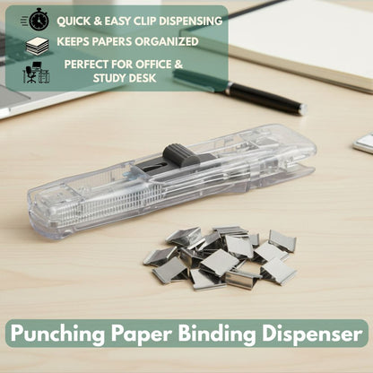 Punching Paper Binding Kit With 50 Reusable Clips