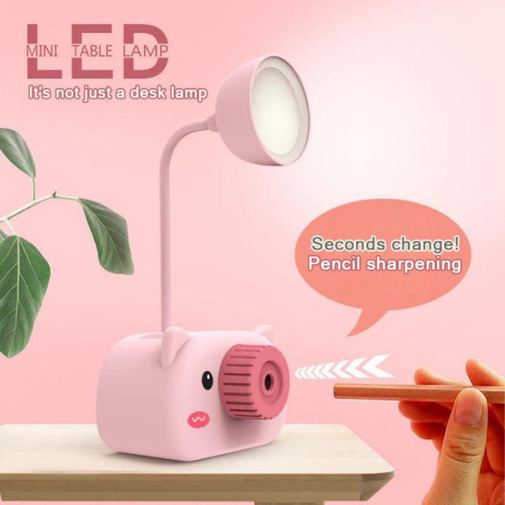Rechargable Reading Lamp with Pen Stand Sharpener Mobile Holder Desk Accessories