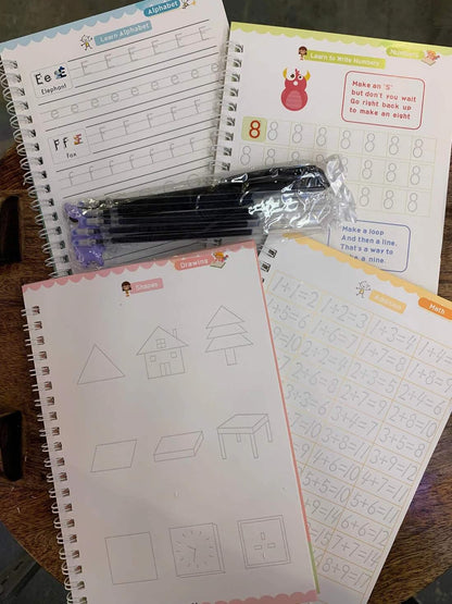 Magic Handwriting Copybook For Kids (Pack of 4 Books) - GadgetsCay