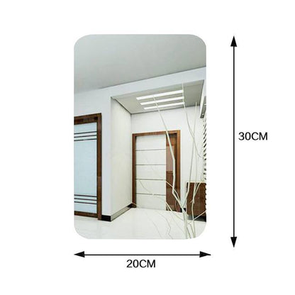 Rectangle Self Adhesive Mirror Sticker (20 X 30 CM) - GadgetsCay